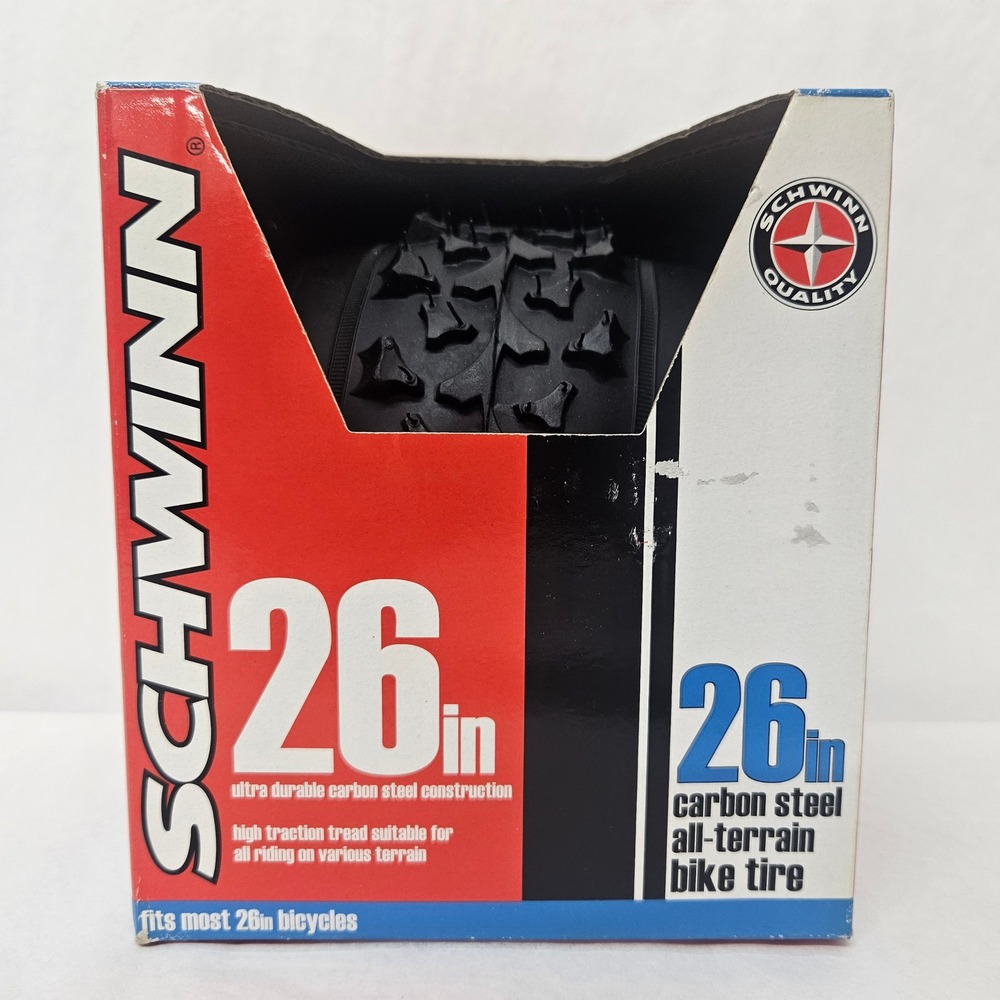 Schwinn 26in Carbon Steel All-Terrain Bike Tire High Traction SW75445 NEW